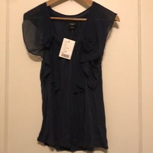Anthropologie navy blue top